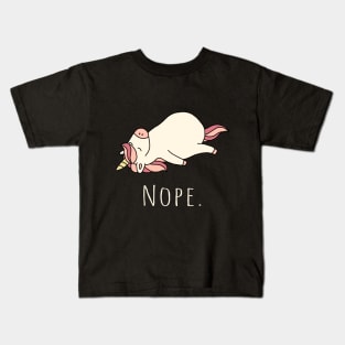 Lazy Unicorn - Nope, not today Kids T-Shirt